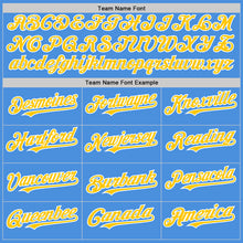 Загрузить изображение в средство просмотра галереи, Custom Electric Blue Yellow-White Line Authentic Baseball Jersey