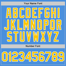 Загрузить изображение в средство просмотра галереи, Custom Electric Blue Yellow-White Line Authentic Baseball Jersey