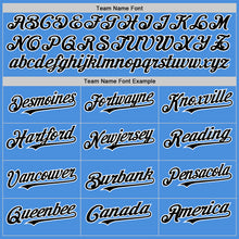 Laden Sie das Bild in den Galerie-Viewer, Custom Electric Blue Black-White Line Authentic Baseball Jersey