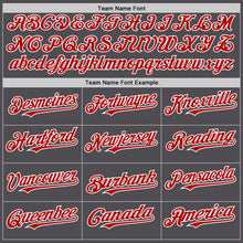 Laden Sie das Bild in den Galerie-Viewer, Custom Steel Gray Red-White Line Authentic Baseball Jersey