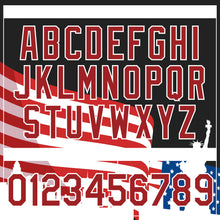 Laden Sie das Bild in den Galerie-Viewer, Custom Black Red-White 3D American Flag Patriotic Performance T-Shirt