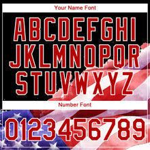 Laden Sie das Bild in den Galerie-Viewer, Custom Black Red-White 3D American Flag Patriotic Performance T-Shirt