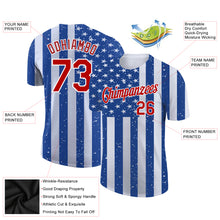 Загрузить изображение в средство просмотра галереи, Custom Royal Red-White 3D American Flag Patriotic Performance T-Shirt