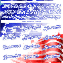 Load image into Gallery viewer, Custom White Royal-Red 3D American Flag Patriotic Performance T-Shirt