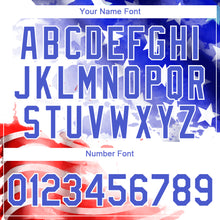 Load image into Gallery viewer, Custom White Royal-Red 3D American Flag Patriotic Performance T-Shirt