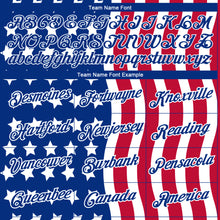 Load image into Gallery viewer, Custom Red Royal-White 3D American Flag Patriotic Performance T-Shirt