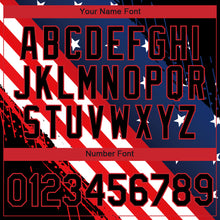 Laden Sie das Bild in den Galerie-Viewer, Custom Black Red-Royal 3D American Flag Patriotic Performance T-Shirt