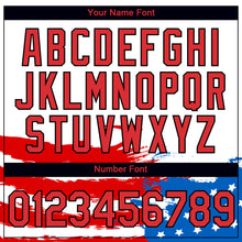 Laden Sie das Bild in den Galerie-Viewer, Custom White Red-Black 3D American Flag Patriotic Performance T-Shirt