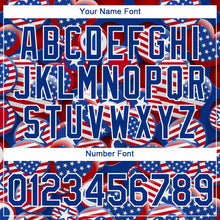 Load image into Gallery viewer, Custom Red Royal-White 3D American Flag Patriotic Performance T-Shirt