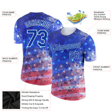Загрузить изображение в средство просмотра галереи, Custom Royal Red-White 3D American Flag Patriotic Performance T-Shirt