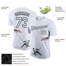 Laden Sie das Bild in den Galerie-Viewer, Custom White Black 3D American Flag Patriotic Performance T-Shirt