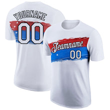 Laden Sie das Bild in den Galerie-Viewer, Custom White Black 3D American Flag Patriotic Performance T-Shirt