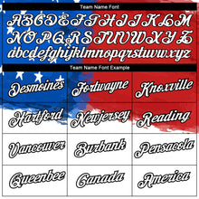 Laden Sie das Bild in den Galerie-Viewer, Custom White Red Royal-Black 3D American Flag Patriotic Performance T-Shirt