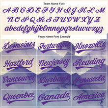 Load image into Gallery viewer, Custom Cream Yellow-Purple 3D Pattern Design Watercolor Mountains Authentic Baseball Jersey