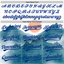 Laden Sie das Bild in den Galerie-Viewer, Custom White Red-Royal 3D Pattern Design Watercolor Mountains Authentic Baseball Jersey