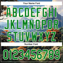 Laden Sie das Bild in den Galerie-Viewer, Custom White Grass Green 3D Pattern Design Mountains Landscape Authentic Baseball Jersey