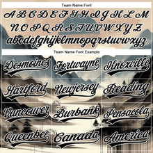 Load image into Gallery viewer, Custom White Black 3D Pattern Design Mountains Landscape Authentic Baseball Jersey