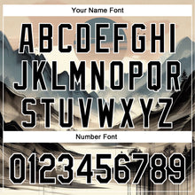 Load image into Gallery viewer, Custom White Black 3D Pattern Design Mountains Landscape Authentic Baseball Jersey