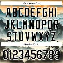 Load image into Gallery viewer, Custom White Black 3D Pattern Design Mountains Landscape Authentic Baseball Jersey