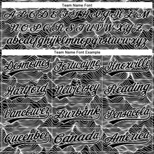Load image into Gallery viewer, Custom Black White 3D Pattern Design Abstract Mountains Authentic Baseball Jersey