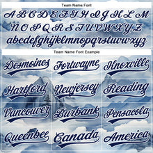 Загрузить изображение в средство просмотра галереи, Custom White Navy 3D Pattern Design Mountains Landscape Authentic Baseball Jersey