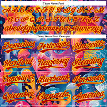 Load image into Gallery viewer, Custom Red Yellow 3D Pattern Design Abstract Painting Authentic Baseball Jersey