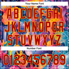 Load image into Gallery viewer, Custom Red Yellow 3D Pattern Design Abstract Painting Authentic Baseball Jersey