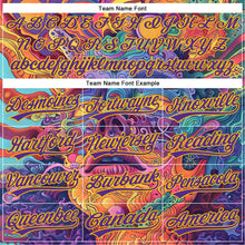 Загрузить изображение в средство просмотра галереи, Custom Red Purple-Yellow 3D Pattern Design Abstract Painting Authentic Baseball Jersey