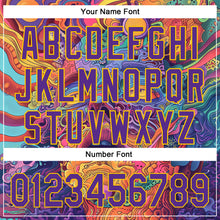 Загрузить изображение в средство просмотра галереи, Custom Red Purple-Yellow 3D Pattern Design Abstract Painting Authentic Baseball Jersey