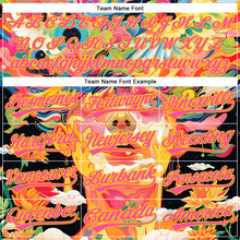 Загрузить изображение в средство просмотра галереи, Custom Red Pink-Yellow 3D Pattern Design Abstract Painting Authentic Baseball Jersey