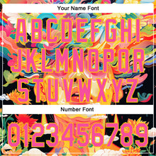 Загрузить изображение в средство просмотра галереи, Custom Red Pink-Yellow 3D Pattern Design Abstract Painting Authentic Baseball Jersey