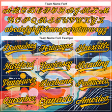 Load image into Gallery viewer, Custom Medium Pink Gold-Black 3D Pattern Design Abstract Painting Authentic Baseball Jersey