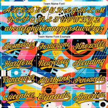 Загрузить изображение в средство просмотра галереи, Custom White Gold-Black 3D Pattern Design Abstract Painting Authentic Baseball Jersey