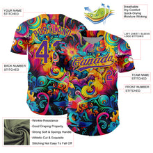 Загрузить изображение в средство просмотра галереи, Custom Black Purple-Gold 3D Pattern Design Abstract Painting Authentic Baseball Jersey