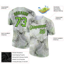 Load image into Gallery viewer, Custom Gray Neon Green-Black 3D Pattern Design Butterfly Performance T-Shirt