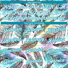 Load image into Gallery viewer, Custom White Teal 3D Pattern Design Feathers Performance T-Shirt