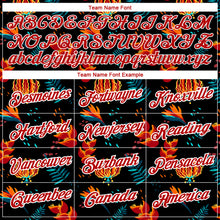 Загрузить изображение в средство просмотра галереи, Custom Black Red-White 3D Pattern Design Tropical Hawaii Flower Performance T-Shirt