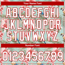 Загрузить изображение в средство просмотра галереи, Custom Teal White-Red 3D Pattern Design Tropical Hawaii Flower With Bird Performance T-Shirt