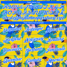 Загрузить изображение в средство просмотра галереи, Custom Yellow Royal-White 3D Pattern Design Tropical Hawaii Plant With Bird Performance T-Shirt