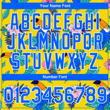 Загрузить изображение в средство просмотра галереи, Custom Yellow Royal-White 3D Pattern Design Tropical Hawaii Plant With Bird Performance T-Shirt