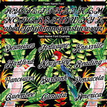 Загрузить изображение в средство просмотра галереи, Custom Black White 3D Pattern Design Tropical Hawaii Plant With Bird Performance T-Shirt