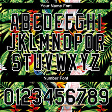 Загрузить изображение в средство просмотра галереи, Custom Black White 3D Pattern Design Tropical Hawaii Plant With Bird Performance T-Shirt