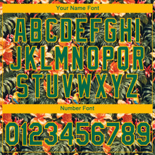 Загрузить изображение в средство просмотра галереи, Custom Black Green-Yellow 3D Pattern Design Tropical Hawaii Plant With Bird Performance T-Shirt