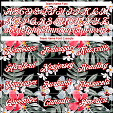 Загрузить изображение в средство просмотра галереи, Custom Black White-Red 3D Pattern Design Tropical Hawaii Plant Performance T-Shirt