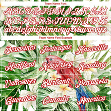 Загрузить изображение в средство просмотра галереи, Custom White Red 3D Pattern Design Tropical Hawaii Plant With Bird Performance T-Shirt