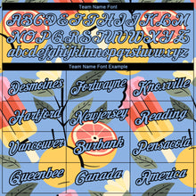 Загрузить изображение в средство просмотра галереи, Custom Light Blue Black 3D Pattern Design Summer Holiday Ice Cream And Fruit Performance T-Shirt