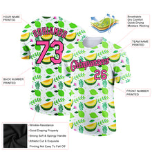 Load image into Gallery viewer, Custom White Pink-Black 3D Pattern Design Summer Holiday Fruit Performance T-Shirt