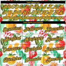 Load image into Gallery viewer, Custom White Gold-Black 3D Pattern Design Summer Holiday Fruit Performance T-Shirt