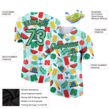 Load image into Gallery viewer, Custom White Pea Green-Black 3D Pattern Design Summer Holiday Fruit Performance T-Shirt