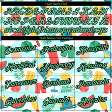 Load image into Gallery viewer, Custom White Pea Green-Black 3D Pattern Design Summer Holiday Fruit Performance T-Shirt